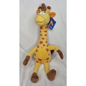 Toys R Us Geoffrey the Giraffe Plush 17" Stuffed Animal Toy Yellow W/ Stars NWT